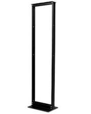 APC AR201 NetShelter 2 Post 45U Open Frame Threaded Holes Network Cabling Rack picture
