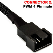 5-Pin Female 4 Pin PWM Cooling Fan Power PC Fan Extension Adapter Cable for D... picture