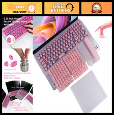 Long Nail Keyboard Stickers & Cover Set for 15-17 Inch Laptops - 119 Keys, Pink picture