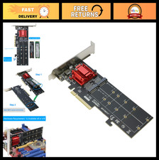 Dual NVMe PCIe Adapter Card - M.2 NVMe SSD to PCIe 3.1 x8/x16, Supports 22110/22 picture