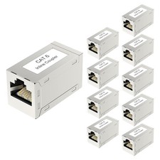 VCELINK RJ45 Cat6 Coupler Shielded 10-Pack, Ethernet Cable Extender...  picture