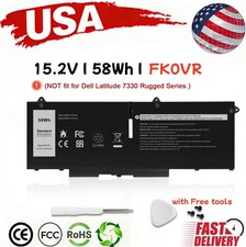 58Wh FK0VR Battery For Dell Latitude 5330 7330 7430 7530 Series picture