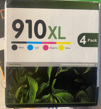 Lomentics 4 Pack Office Jet Pro Compatible 910XL Black & Cyan Magenta Yellow New picture