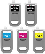 PFI-707 Ink Tank 700ML 5-Pack Replacement for Canon PFI-707MBK PFI-707BK PFI-707 picture