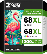 68XL 68 Ink Cartridges Black/Color Combo Pack for HP Printers Ink 68 68XL picture