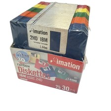 Imation Rainbow Diskettes 3.5in 1.44MB 2HD IBM 30 Pack Recordable Made In USA picture