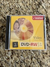 DVD-RW New Sealed Imation Video Data 4x 2 HR (5-Pack Jewel Cases) picture