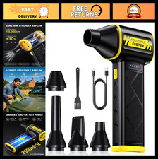 Ultra-Powerful Cordless Air Duster 110,000 RPM - 3-Speed Rechargeable Dust Blowe picture