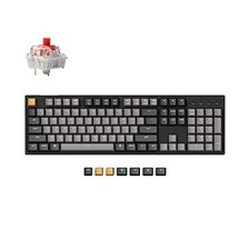 KEYCHRON C2 PRO Wired QMK/VIA Mechanical Keyboard Red Switch C2P-K1-AZ - Black picture