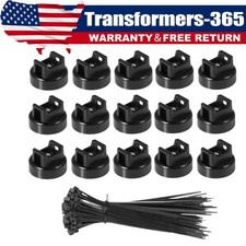 10/12/15Pcs Magnetic Zip Tie Mount Bases Cable Organizer Fixing Holders picture