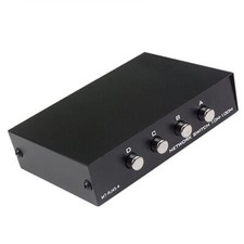 1x4 or 4x1 - 4-Port AB Manual Sharing Network Ethernet RJ45 Switch Selector Box picture