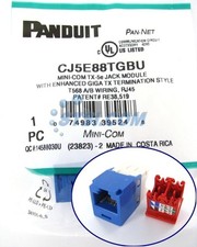 Panduit CJ5E88TGBU Cat5e Mini-Com Jack Blue ~STSI picture