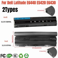 6/9Cel Battery For Dell Latitude E6440 E5420 E6430 T54FJ M5Y0X E6420 E6520 E5430 picture