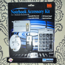 Micro Innovations 4-in-1 Notebook Accessory Kit Hub Keypad Mouse Cord USB333X picture