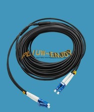 LC-LC UPC SM 9/125 30M Black Armored Fiber Cable Duplex Fiber Optic Patch Cord picture