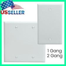 Blank Wall Plate Single Dual 1 2 Gang White Wallplate No Outlet Face Plate Cover picture