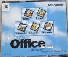 Vintage - Microsoft Office Professional & Bookshelf for Windows 95, 2 CDs, 1995 picture