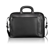 TUMI 'Arrive Narita' Black Nylon / Leather Laptop Briefcase - 25611D picture