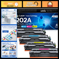Compatible Toner Cartridge 4 Pack for HP 202A - Black, Cyan, Yellow, Magenta - M picture