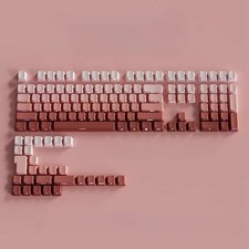 135 Key PBT Double Shot Keycap Set Gradient Purple RGB Backlit Side Printed picture