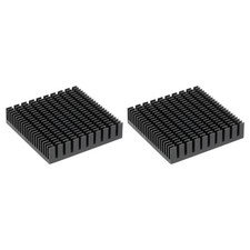 2 Pcs Heatsink 50x50x11mm Aluminum Heat Sink with Thermal Blue Sticker Black picture