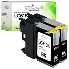 2PK Compatible LC61 LC-61 for Brother Black Ink Cartridges MFC-5490 J410 J220 picture