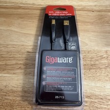 Gigaware 26-713 6-Ft USB A Male To USB-B Male Cable *New & * picture