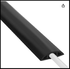 Floor Cable Cover 4ft Black Wire Cover For Floor Prevent Cable Trips & Protect W picture