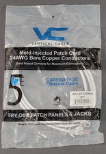 Vertical Cable 092-613 CAT 5E Mold Injected Patch Cord 24 AWG White 5Ft  (IND) picture