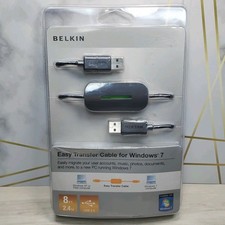 Belkin Easy Transfer Cable for Windows 7 USB 2.0 8ft 2.4m PC Adapter NEW picture