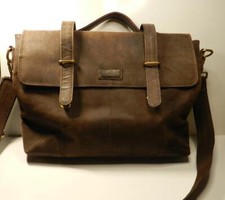 LEABAGS Genuine  Leather Briefcase Messenger Shoulder Laptop Bag Men's  Vintage picture