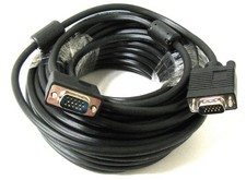 50ft 15 PIN Black SVGA SUPER VGA Monitor M/M Male Male Cable CORD FOR PC TV  picture