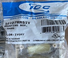 ICC  IC107MRSIV  Mounting Box - 1-Gang Ivory Lot of (18) ~TNT picture