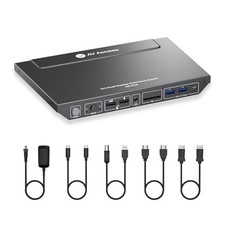 AV Access KVM Switch Docking Station for 2 Monitors 2 Computers, 4K KVM 14in picture