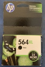 NIP HP 564XL Black Ink Cartridge CN684WN Genuine OEM Sealed Retail Box EXP 11/14 picture