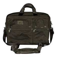 TUMI Alpha Organizer Laptop Briefcase – Black Nylon & Leather picture