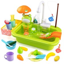 Play Sink with Running Water,Kids Sink Toy with Automatic Water Cyc... Fast Ship picture