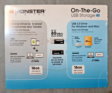 Monster Digital On The Go USB Storage, 16GB 3.0 USB & 16GB Micro USB picture