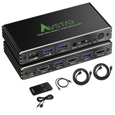 8K@60Hz 4K@120Hz HDMI 2.1 KVM Switch with USB 3.0 2 in 1 Out, 2 Port KVM Switch  picture
