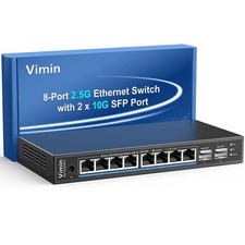 10 Port 2.5G Switch Unmanaged with 8*2.5G Base-T Ports + 2*10G SFP+ Ports picture