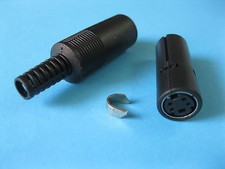 100 pcs Standard Mini DIN Jack 4 Pin Female Connector with Plastic Handle New picture