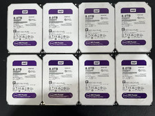 LOT OF 8- Western Digital Purple 8TB Hard Drives-#WDC WD80PURZ-85YNPY0 picture