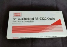Radio Shack Shielded RS-232C Cable 6 Feet Male DB25 to Female DB9 26-269 picture