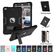 Shockproof Heavy Duty Hard Case Stand Cover for iPad 9th 10.2