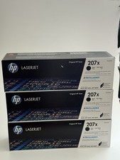 Lot of 3 Genuine HP 207X Toner Black W2210X - New and Factory Sealed - NEW picture