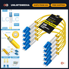 Duplex LC to LC Single Mode Fiber Patch Cable 0.5m/1.6ft - 5 Pack, High-Speed picture