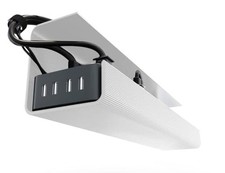 Durable PVC Cable Management Tray Set - 2-Pack, 17-Inch for Modern Workspaces picture