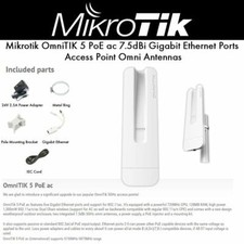 Mikrotik OmniTIK 5 PoE ac 7. 5dBi Gb Ethernet Ports Access Point Omni picture