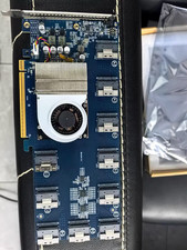 PEX88096 PLX88096 Expansion Card PCIe 4.0x16 TO 10* SFF-8654 SlimSAS 12*NVMe U.2 picture