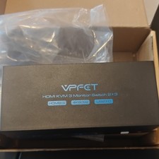 VPFCT HDMI KVM 3 Monitor Switch 2x3 4K60Hz USB 3.0 VP-SW230 Black picture